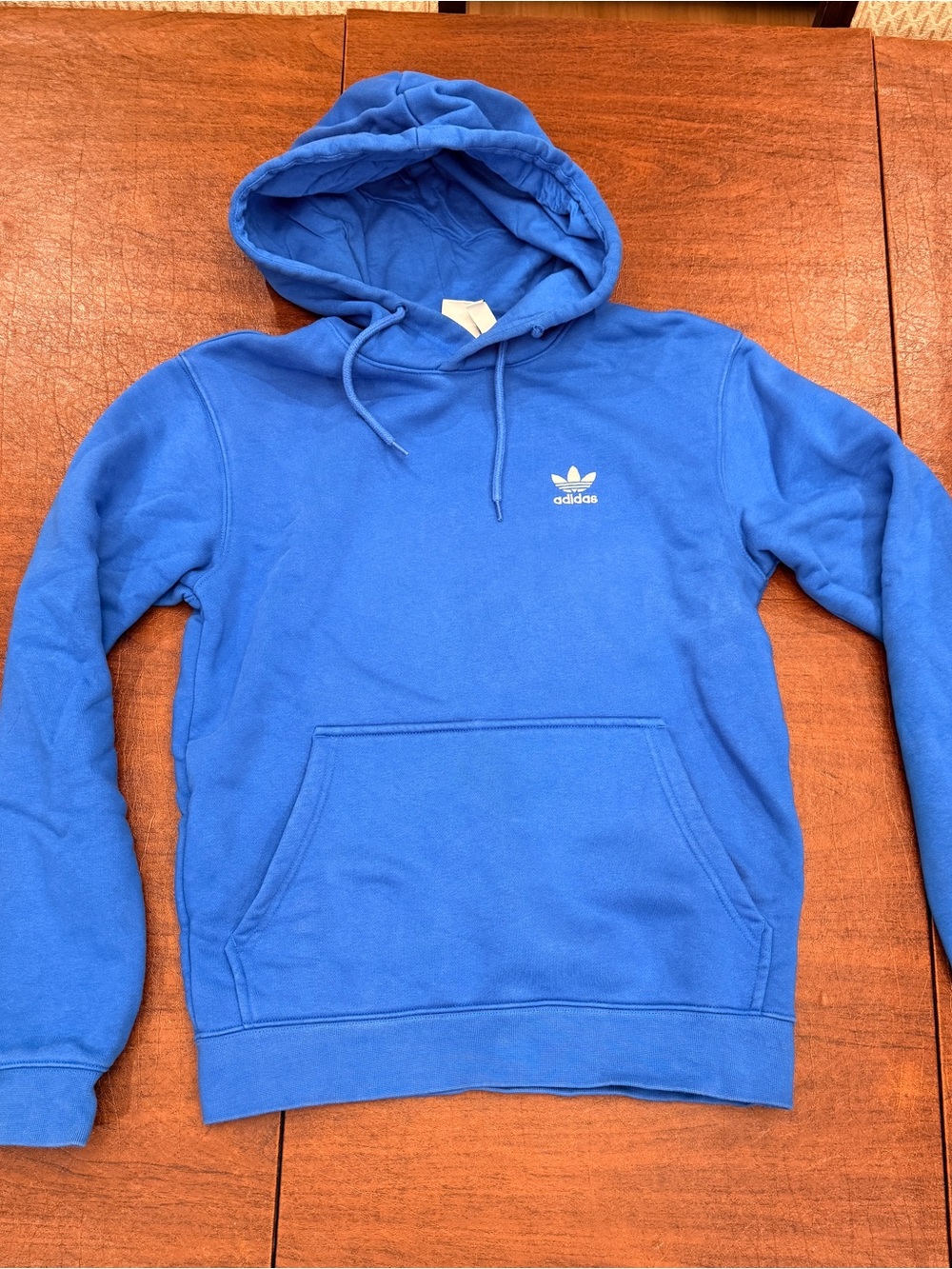 Adidas Men's Blue Trefoil Pullover Hoodie